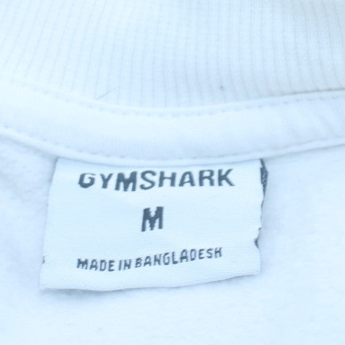 Mens UK Size M Gymshark White Pullover Sweatshirt
