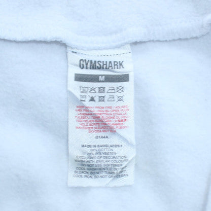 Mens UK Size M Gymshark White Pullover Sweatshirt