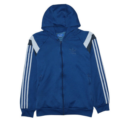 Mens UK Size M adidas Blue Full Zip Hoodie
