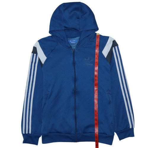 Mens UK Size M adidas Blue Full Zip Hoodie
