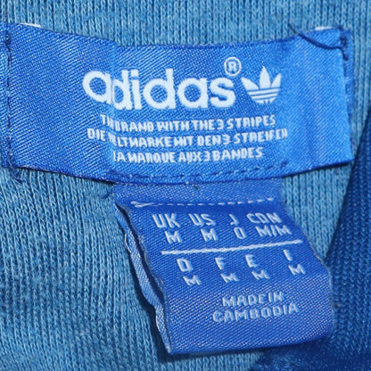 Mens UK Size M adidas Blue Full Zip Hoodie