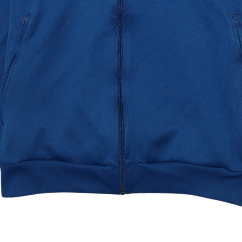 Mens UK Size M adidas Blue Full Zip Hoodie