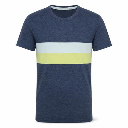 Abercrombie & Fitch Men's Blue Stripe Crew Neck Muscle Fit T-Shirt Size M