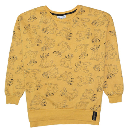 Womens UK Size M Disney Yellow Pullover Sweatshirt