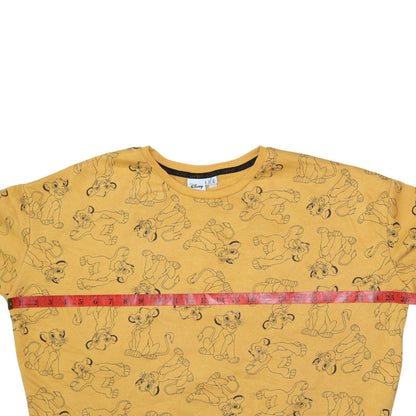 Womens UK Size M Disney Yellow Pullover Sweatshirt