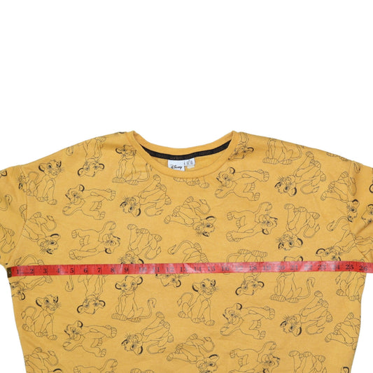 Womens UK Size M Disney Yellow Pullover Sweatshirt