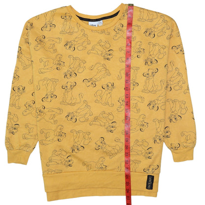 Womens UK Size M Disney Yellow Pullover Sweatshirt