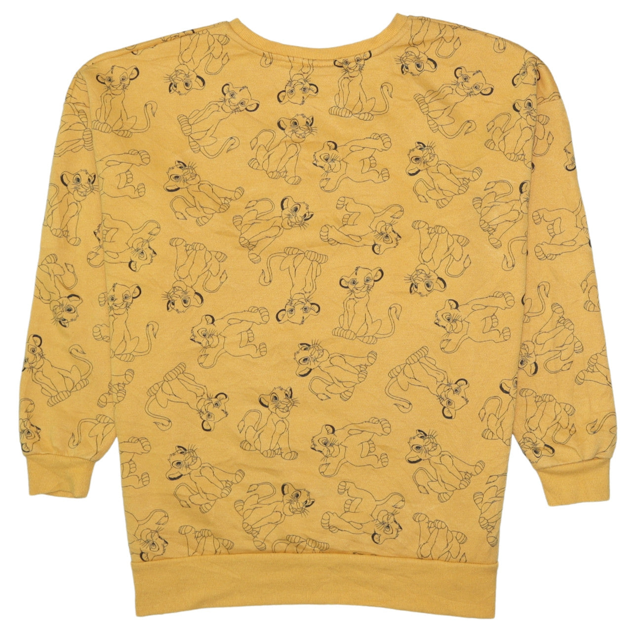 Womens UK Size M Disney Yellow Pullover Sweatshirt