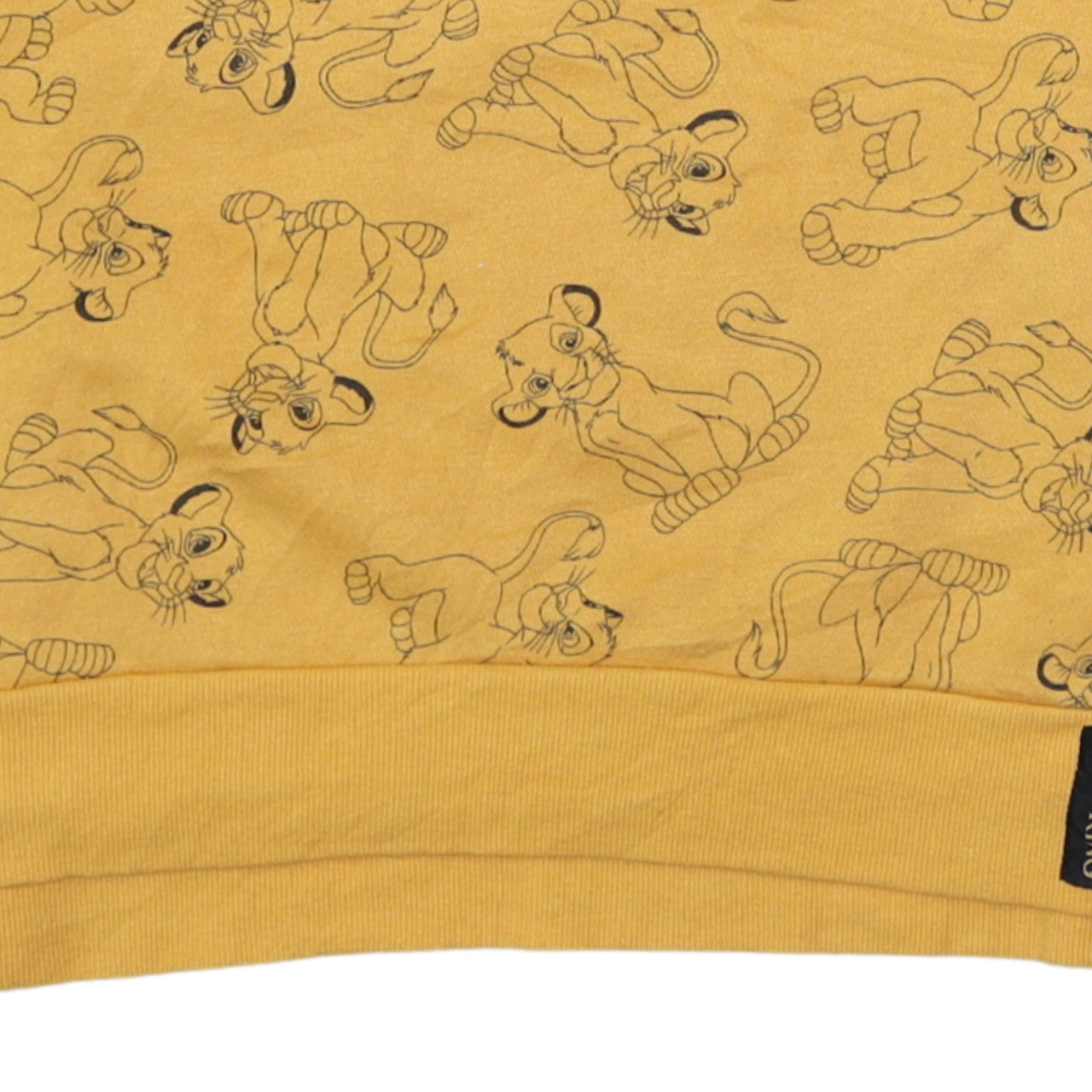 Womens UK Size M Disney Yellow Pullover Sweatshirt