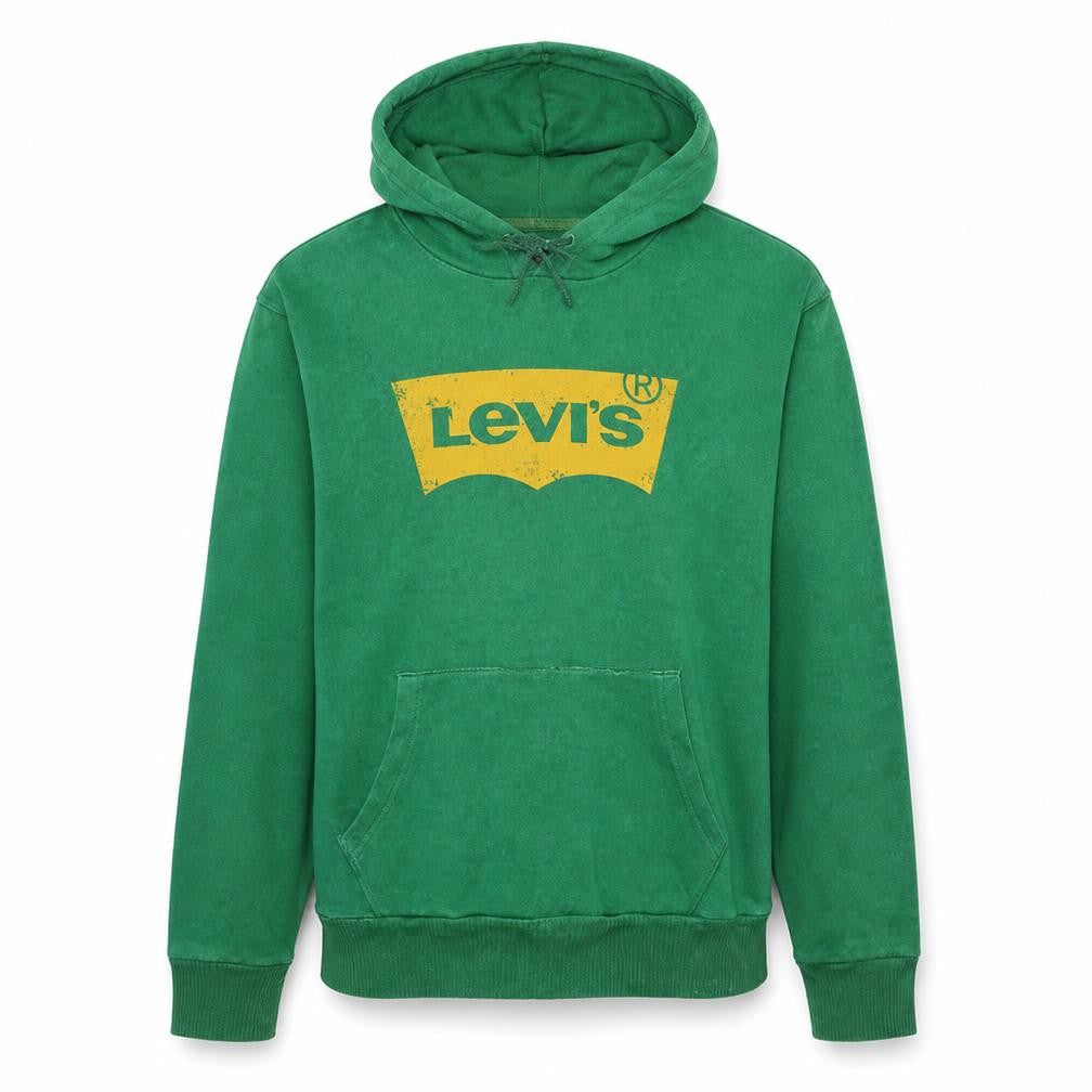Mens UK Size M Levi's Green Pullover Hoodie
