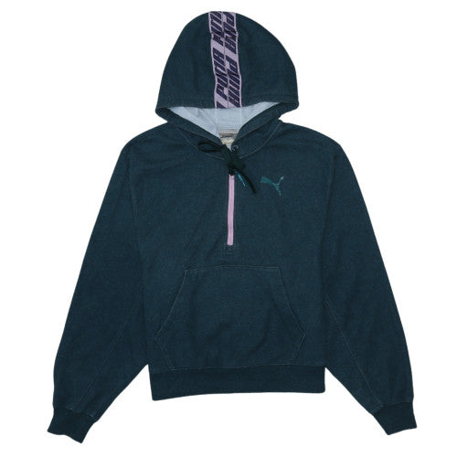 Womens UK Size S PUMA Blue Pullover Hoodie
