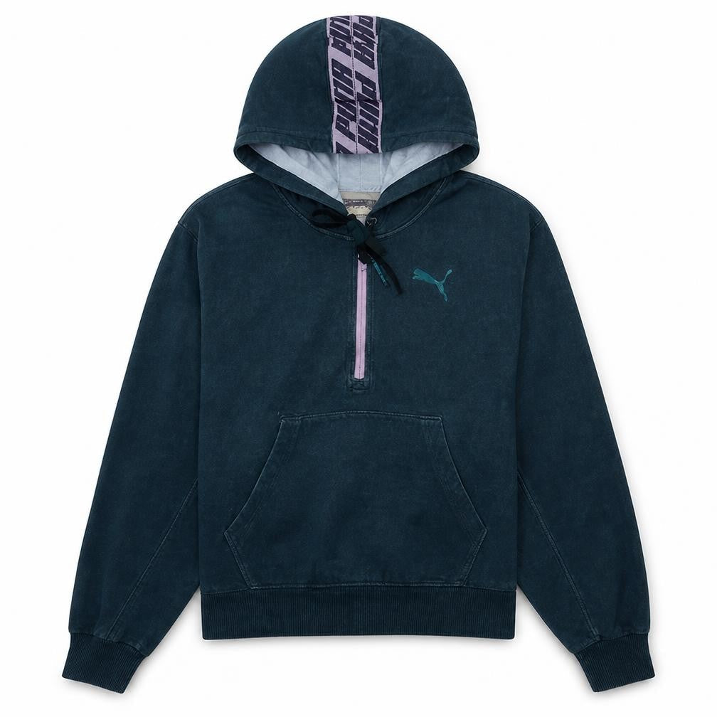Womens UK Size S PUMA Blue Pullover Hoodie
