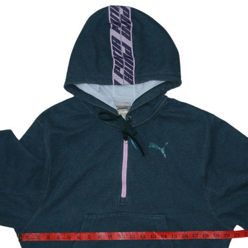 Womens UK Size S PUMA Blue Pullover Hoodie