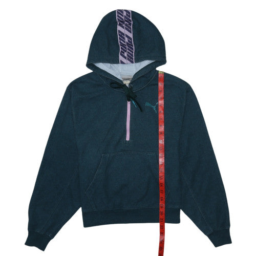 Womens UK Size S PUMA Blue Pullover Hoodie