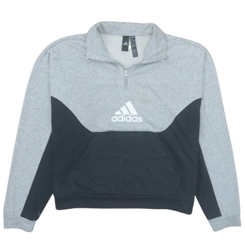Womens UK Size M adidas Grey Pullover Sweatshirt