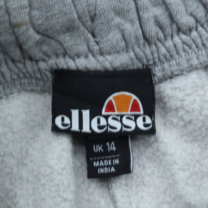 Ellesse Womens Grey Size 14 Sweatpants Fleece Elastic Waist Joggers