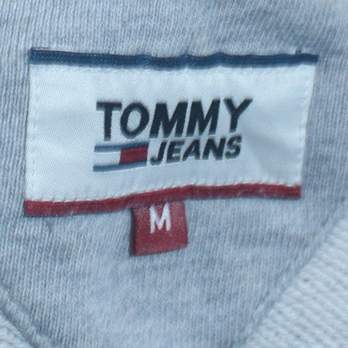 Mens UK Size M Tommy Jeans Grey Pullover Sweatshirt