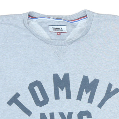 Mens UK Size M Tommy Jeans Grey Pullover Sweatshirt