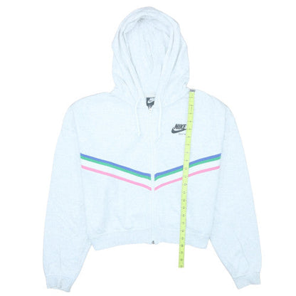 Womens UK Size M Nike White Full Zip Hoodie