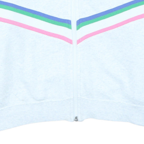 Womens UK Size M Nike White Full Zip Hoodie
