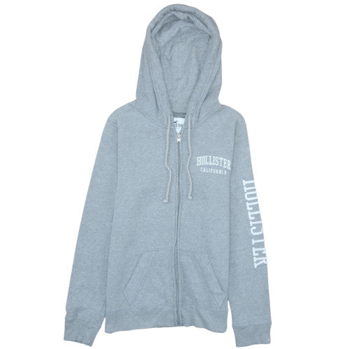 Womens UK Size S Hollister Grey Full Zip Hoodie