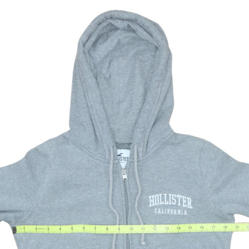Womens UK Size S Hollister Grey Full Zip Hoodie
