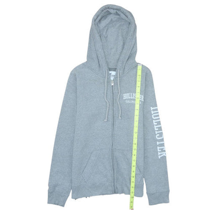 Womens UK Size S Hollister Grey Full Zip Hoodie