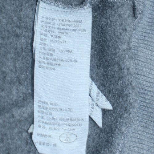Womens UK Size S Hollister Grey Full Zip Hoodie