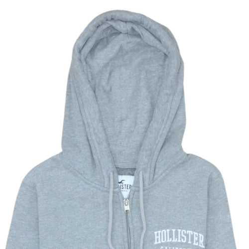 Womens UK Size S Hollister Grey Full Zip Hoodie