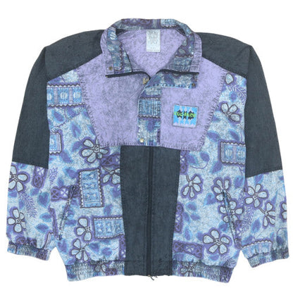 Fucanor Men’s Purple 90s Retro Bomber Jacket L 40in Full Zip