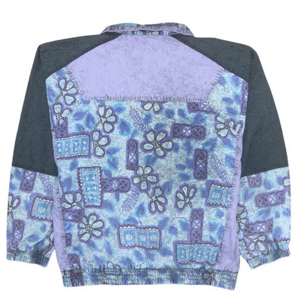Fucanor Men’s Purple 90s Retro Bomber Jacket L 40in Full Zip
