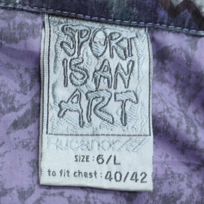 Fucanor Men’s Purple 90s Retro Bomber Jacket L 40in Full Zip
