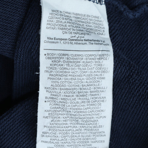Mens UK Size M Nike Blue Full Zip Hoodie