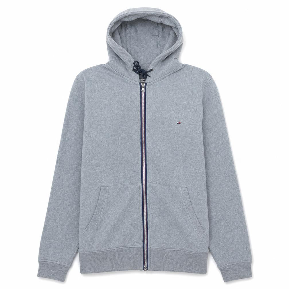 Mens UK Size L Tommy Hilfiger Grey Full Zip Hoodie