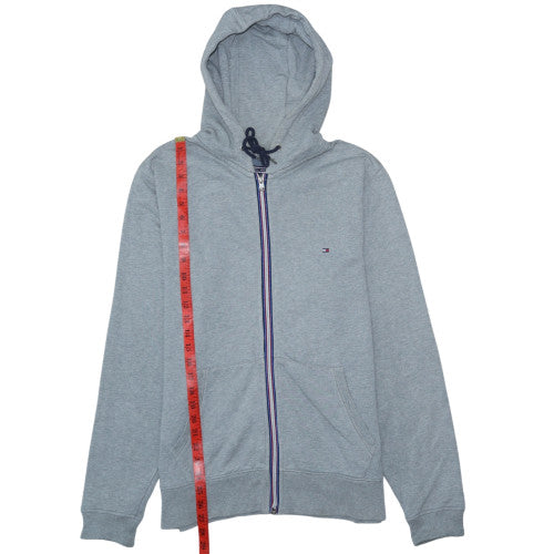 Mens UK Size L Tommy Hilfiger Grey Full Zip Hoodie