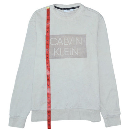 Mens UK Size M Calvin Klein Beige Pullover Sweatshirt