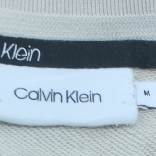 Mens UK Size M Calvin Klein Beige Pullover Sweatshirt