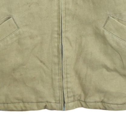 Review Base Men's Beige Hooded Cotton Full Zip Jacket M