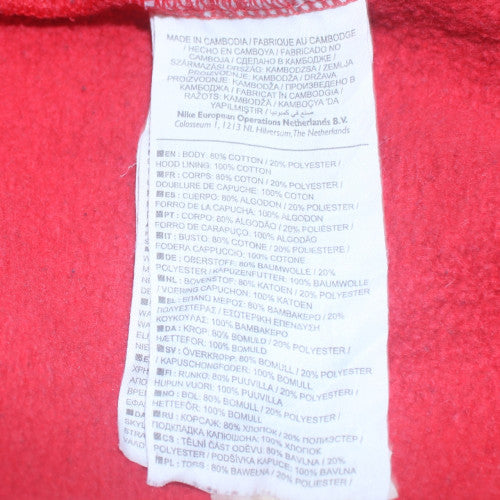 Mens UK Size L Nike Red Pullover Hoodie