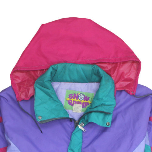 Snow Grimp Men's Multicoloured 80s Ski Puffer Jacket Size 52
