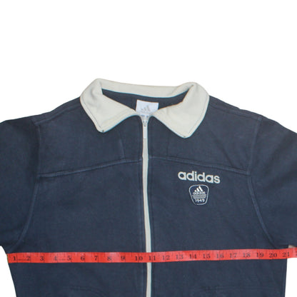 Mens UK Size S adidas Blue Full Zip Sweatshirt
