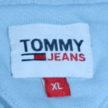 Womens UK Size XL Tommy Jeans Blue Pullover Hoodie