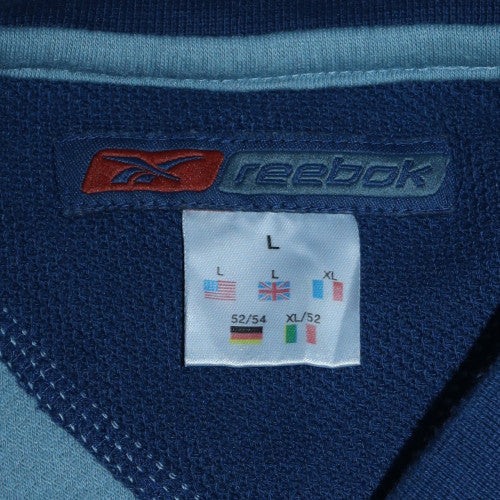 Mens UK Size L Reebok Blue Pullover Sweatshirt