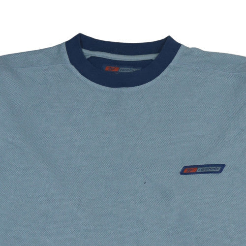 Mens UK Size L Reebok Blue Pullover Sweatshirt