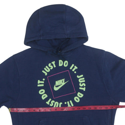 Mens UK Size XS Nike Blue Pullover Hoodie