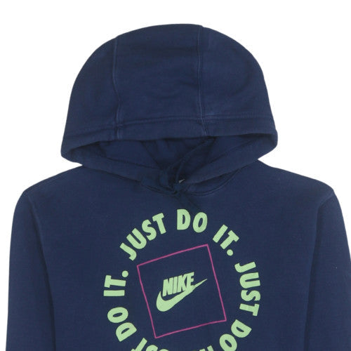 Mens UK Size XS Nike Blue Pullover Hoodie