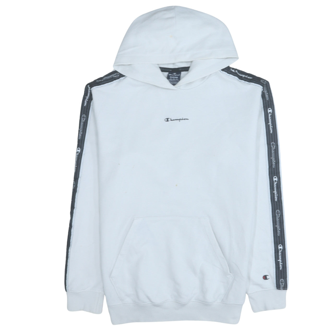 Mens UK Size M Champion White Pullover Hoodie