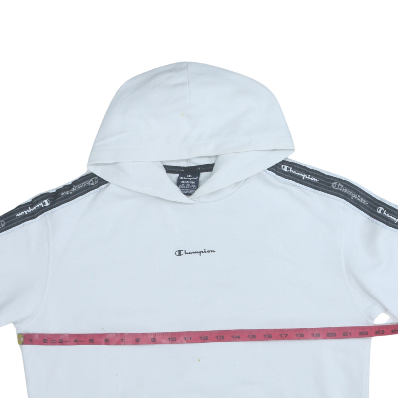 Mens UK Size M Champion White Pullover Hoodie