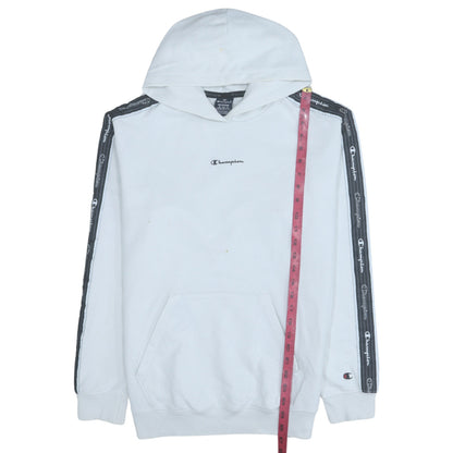 Mens UK Size M Champion White Pullover Hoodie