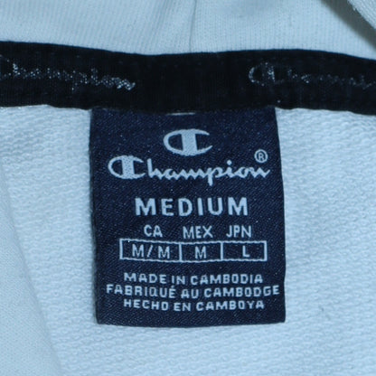 Mens UK Size M Champion White Pullover Hoodie
